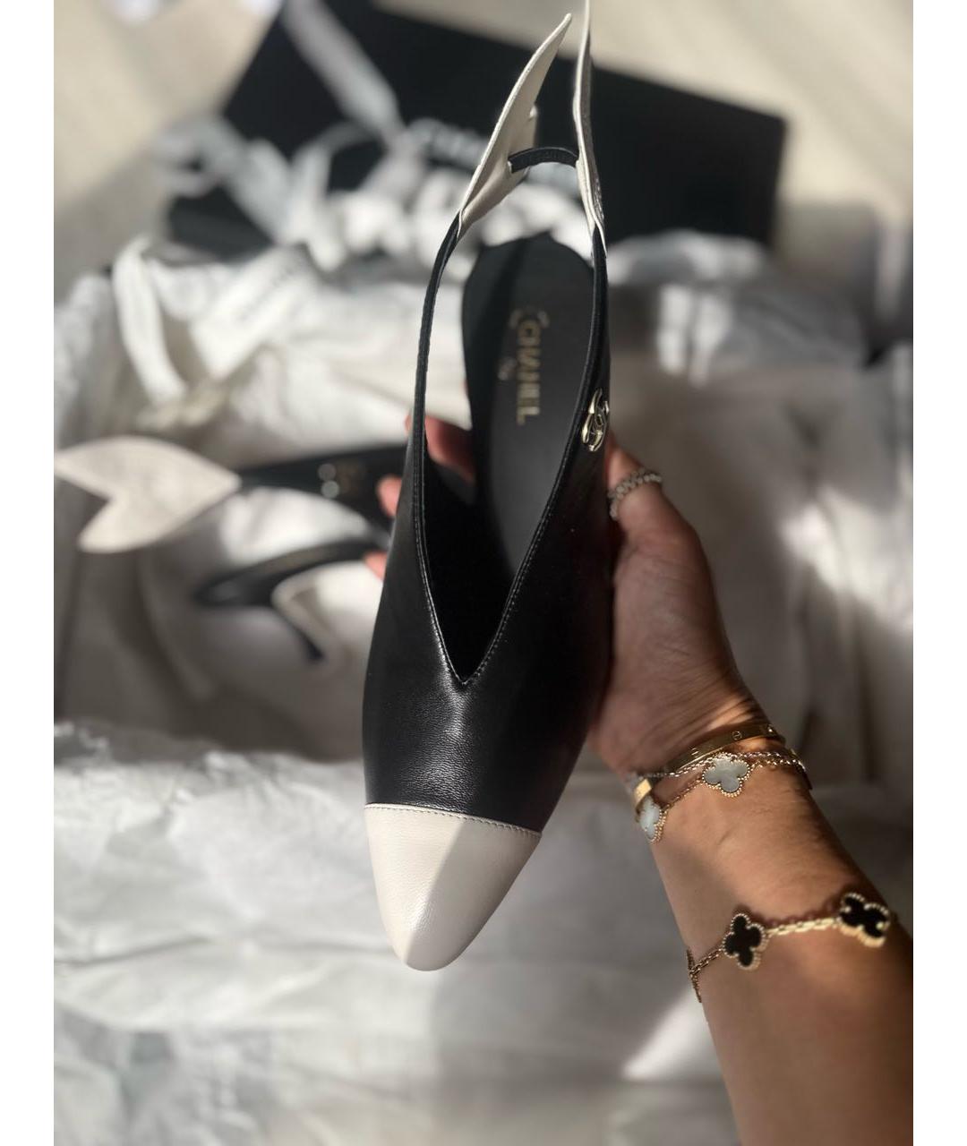 CHANEL Черные кожаные туфли, фото 3