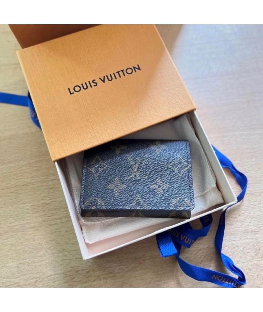 LOUIS VUITTON Коричневый кошелек, фото 4