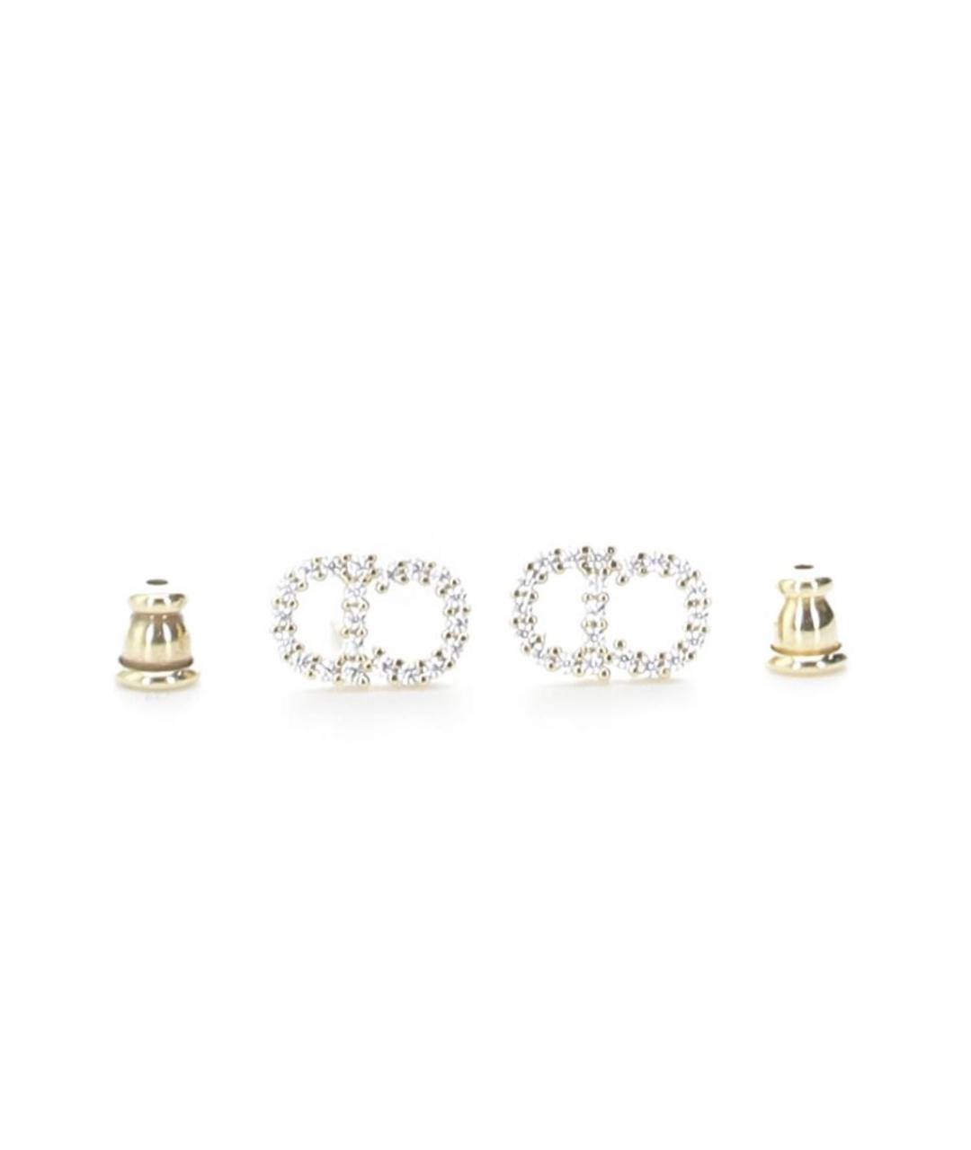 CHRISTIAN DIOR Золотые латунные серьги, фото 2