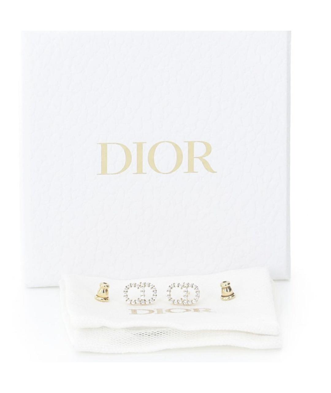 CHRISTIAN DIOR Золотые латунные серьги, фото 4