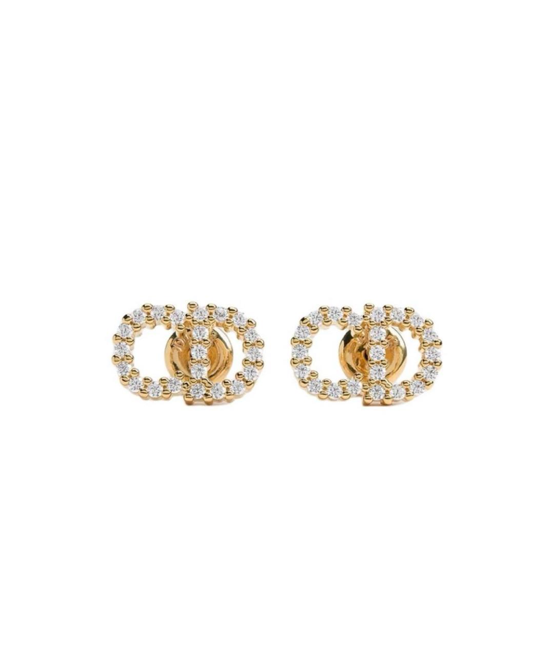 CHRISTIAN DIOR Золотые латунные серьги, фото 1