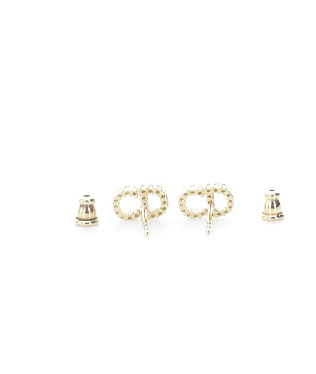 CHRISTIAN DIOR Золотые латунные серьги, фото 3