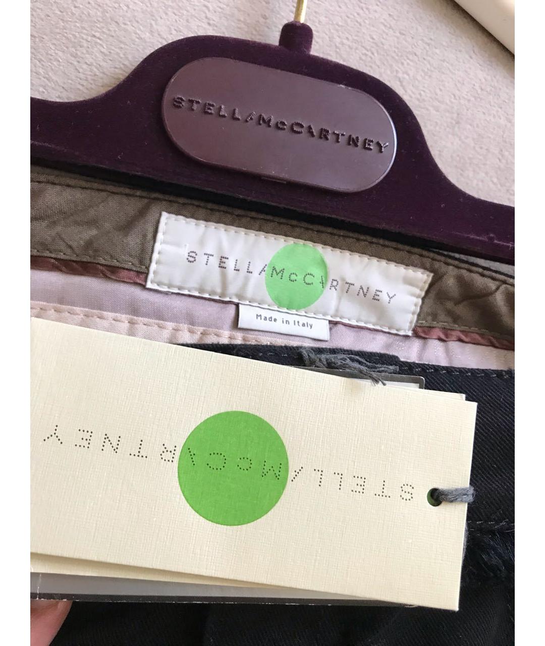 STELLA MCCARTNEY Черная хлопко-эластановая юбка мини, фото 3