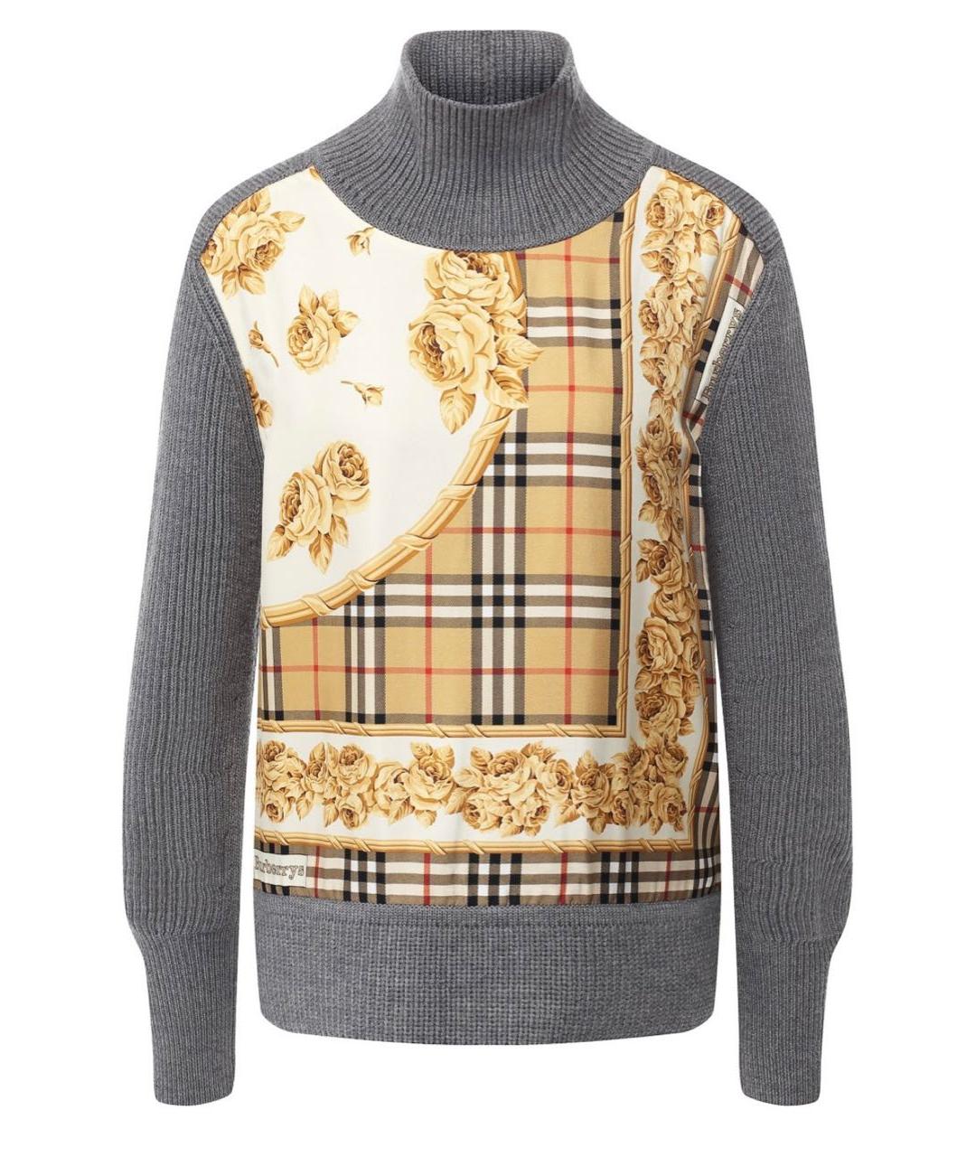 BURBERRY Антрацитовый шерстяной джемпер / свитер, фото 1