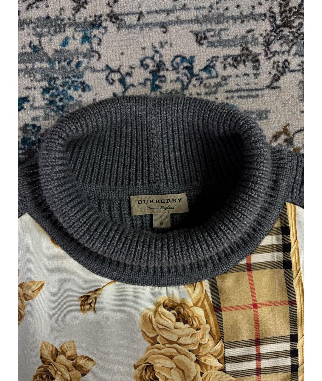 BURBERRY Антрацитовый шерстяной джемпер / свитер, фото 3