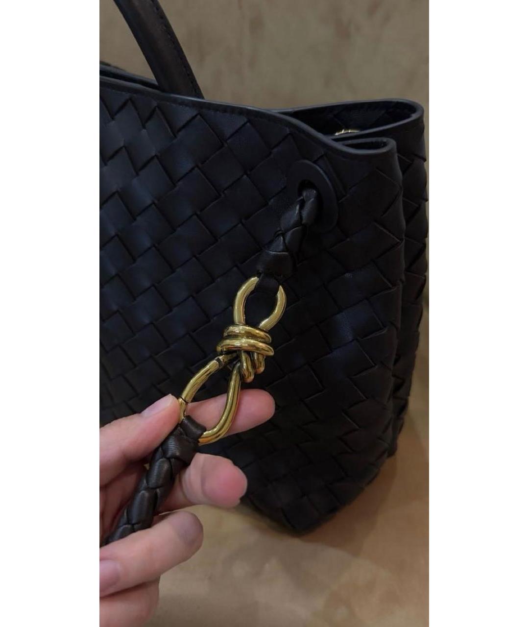 BOTTEGA VENETA Коричневая кожаная сумка тоут, фото 6
