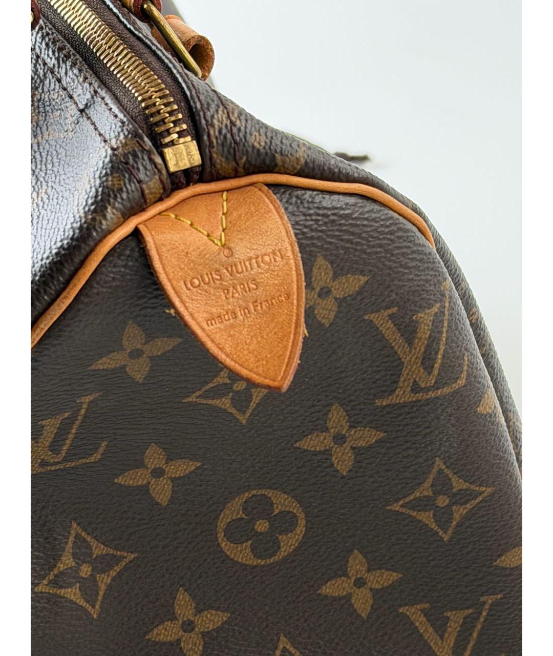 LOUIS VUITTON Коричневая канва сумка с короткими ручками, фото 3