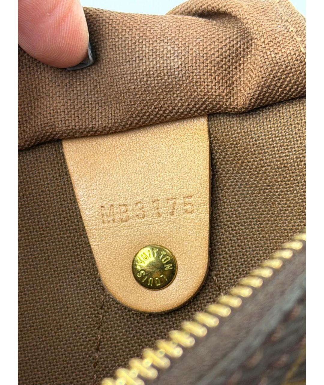 LOUIS VUITTON Коричневая канва сумка с короткими ручками, фото 4
