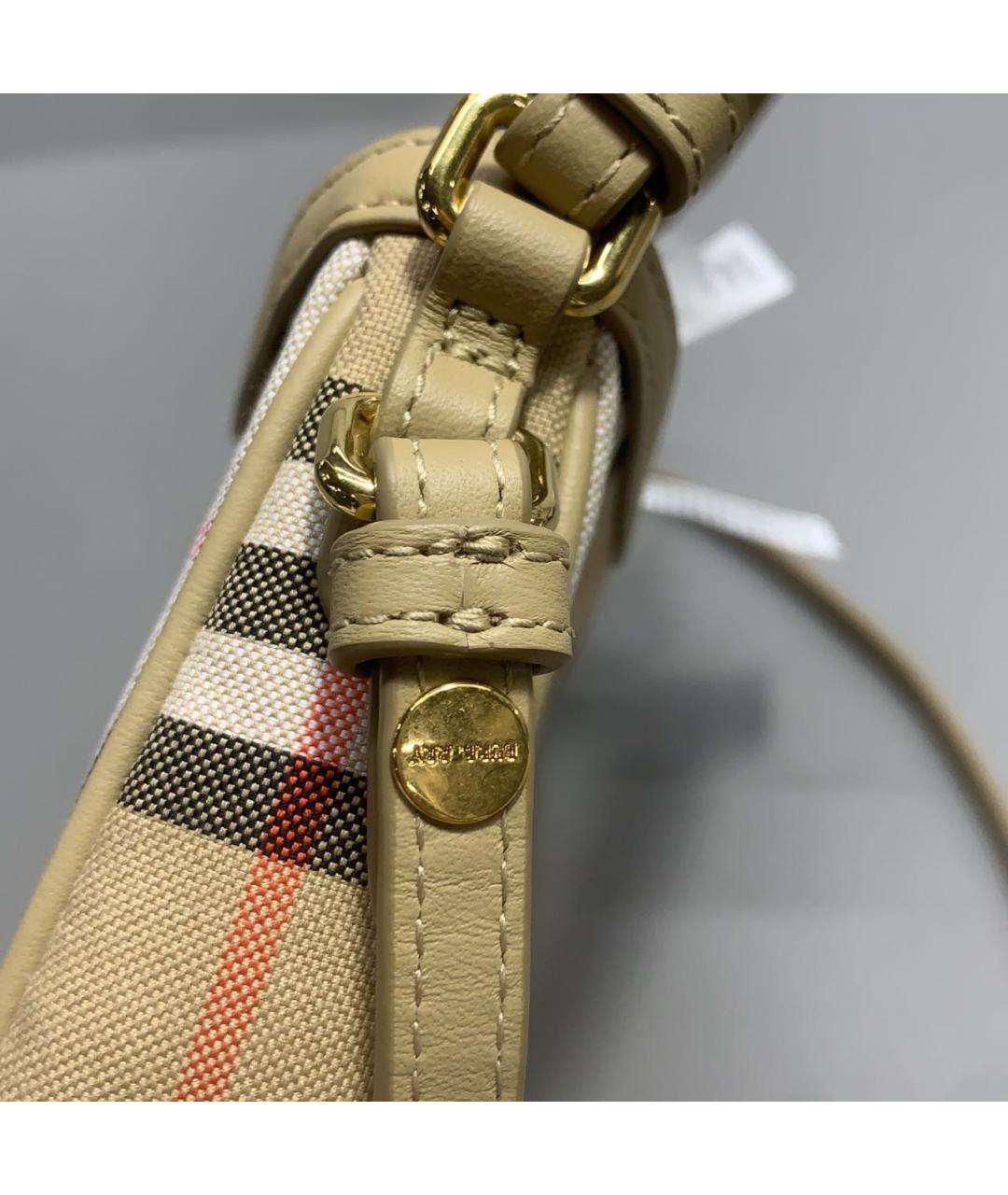 BURBERRY Бежевая сумка с короткими ручками, фото 5