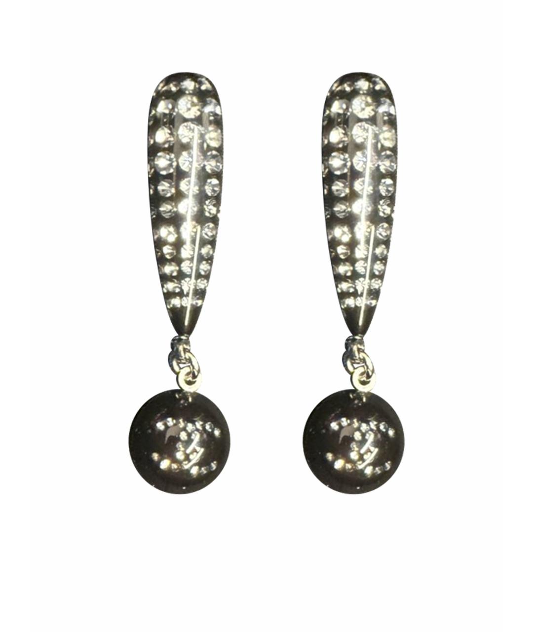 CHANEL Черные серьги, фото 1
