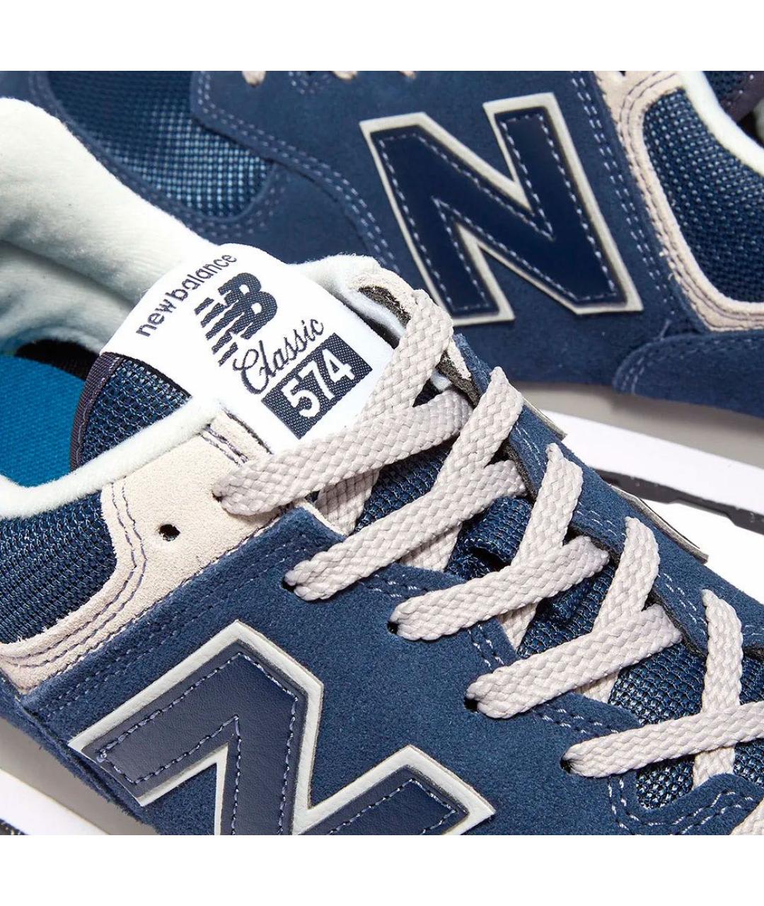 NEW BALANCE Темно-синие замшевые кроссовки, фото 5