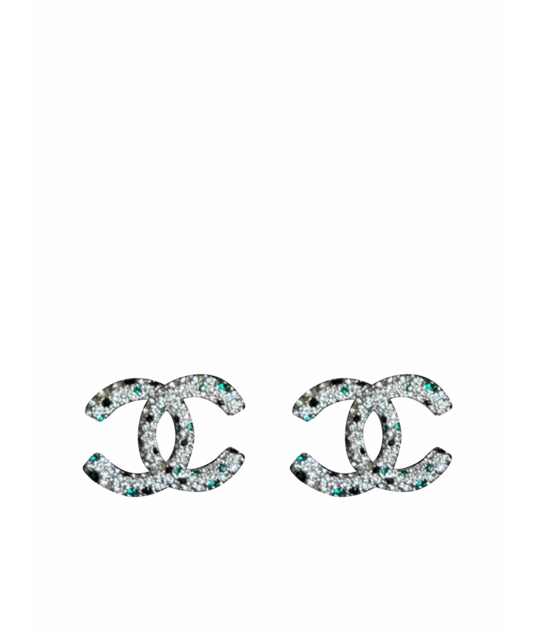 CHANEL Серебряные металлические серьги, фото 1