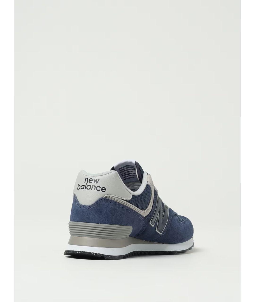 NEW BALANCE Темно-синие замшевые низкие кроссовки / кеды, фото 3