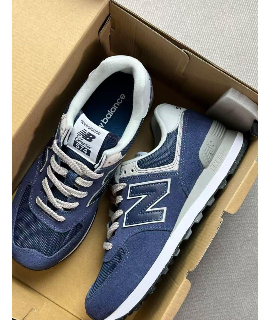 NEW BALANCE Темно-синие замшевые низкие кроссовки / кеды, фото 6