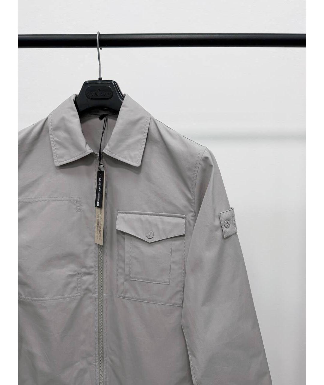 STONE ISLAND Серая хлопковая куртка, фото 2