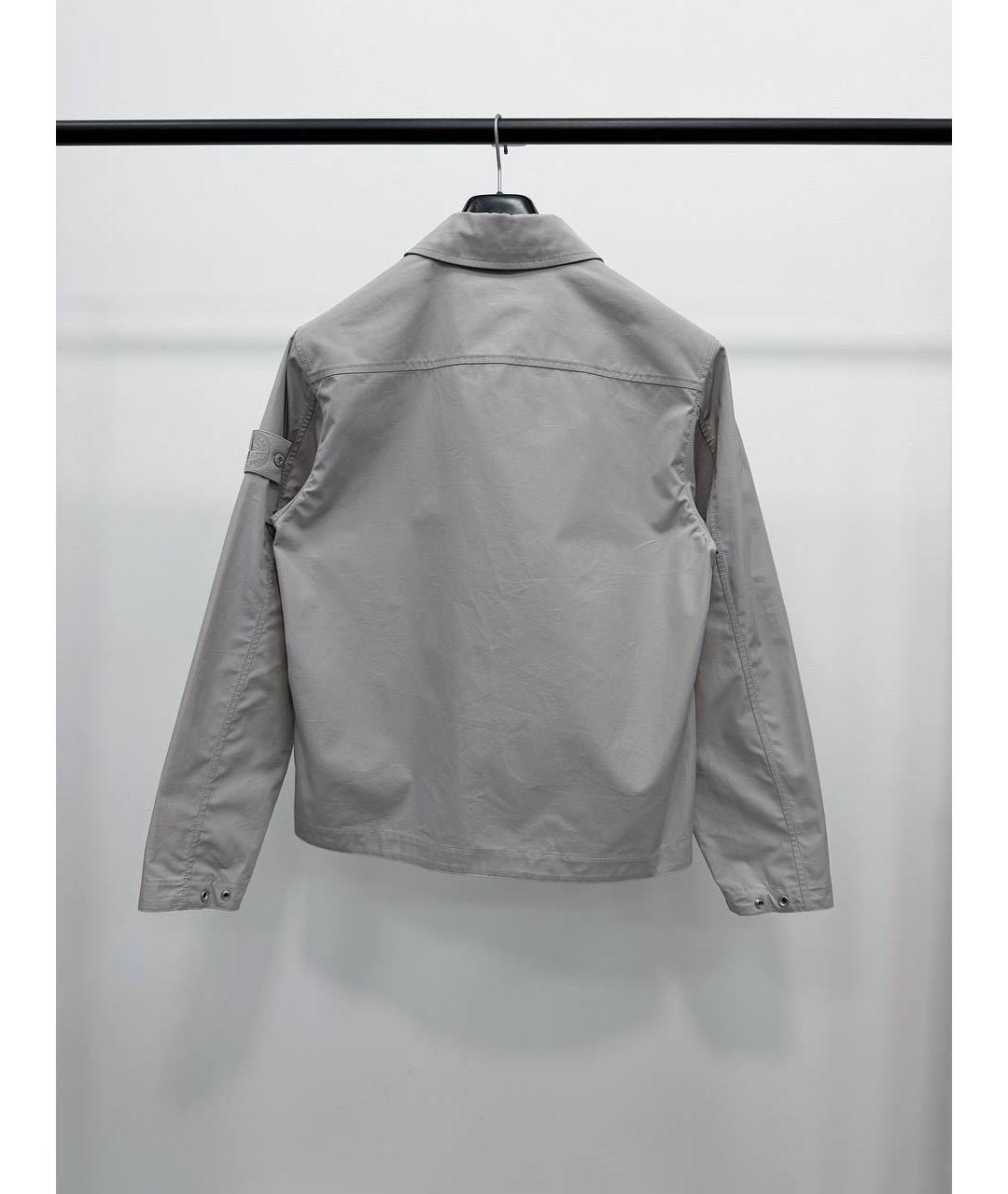 STONE ISLAND Серая хлопковая куртка, фото 4