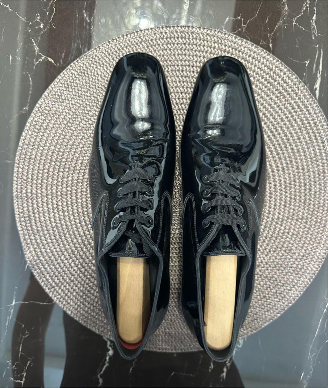 TOM FORD Черные низкие ботинки из лакированной кожи, фото 2