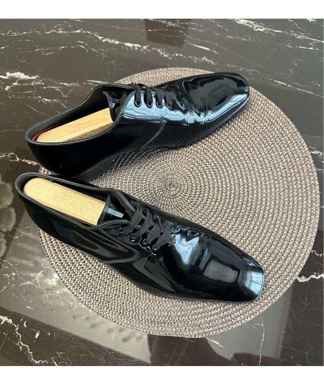 TOM FORD Черные низкие ботинки из лакированной кожи, фото 3