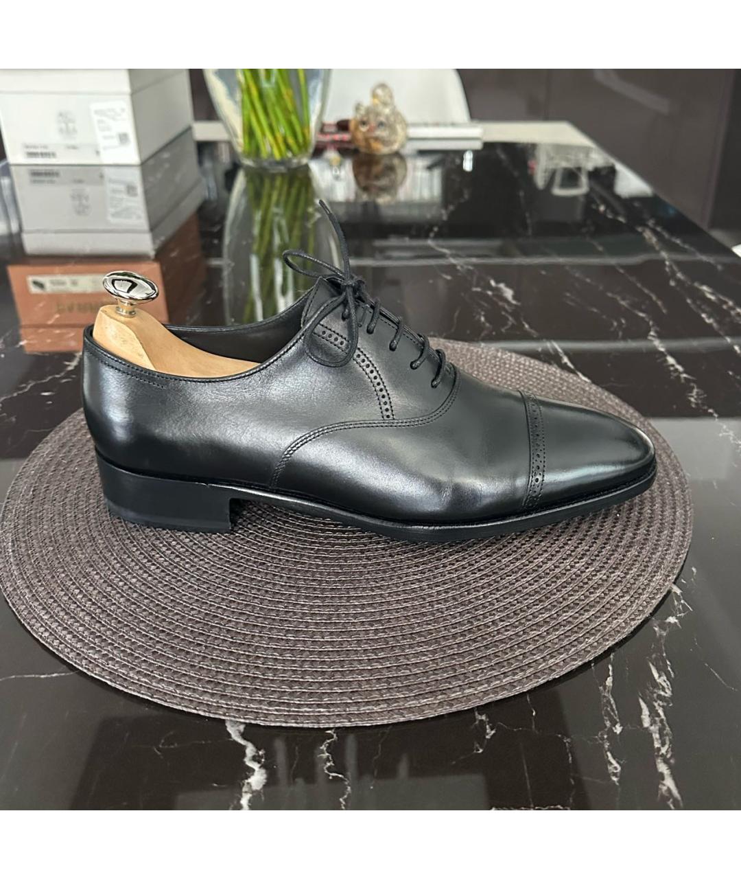 JOHN LOBB Черные кожаные низкие ботинки, фото 5