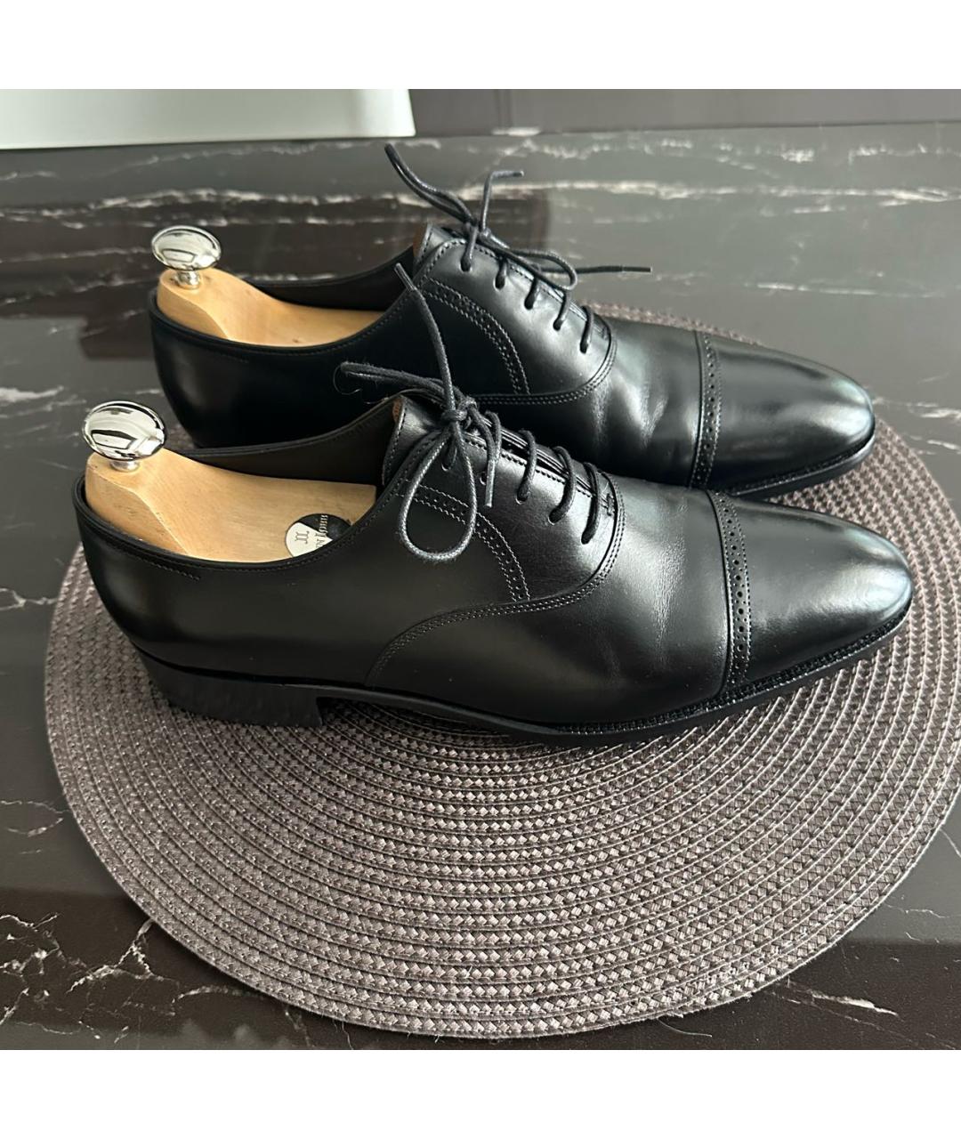 JOHN LOBB Черные кожаные низкие ботинки, фото 4