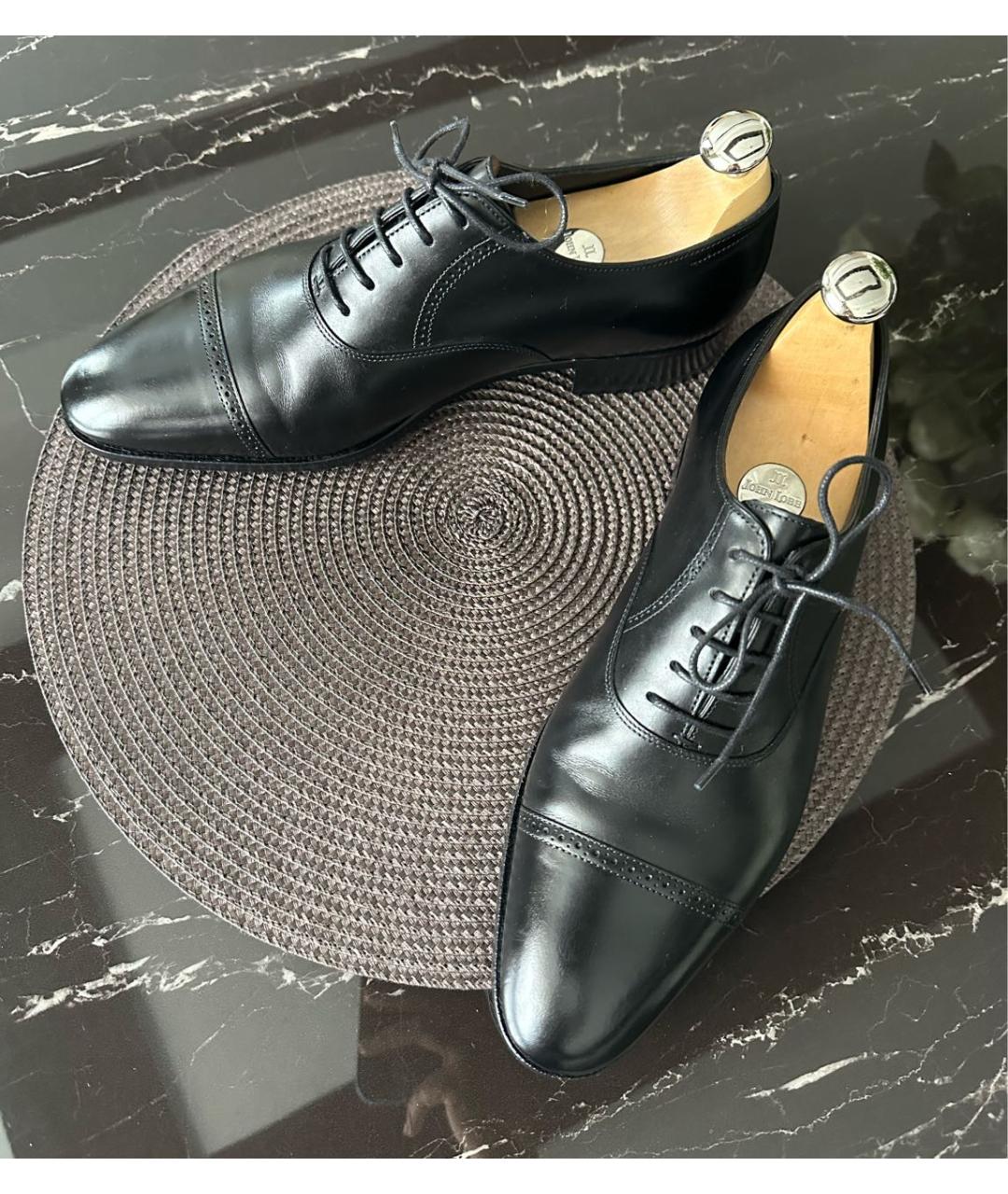 JOHN LOBB Черные кожаные низкие ботинки, фото 3