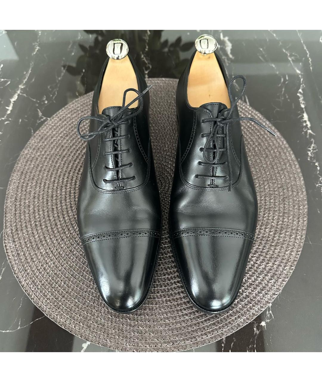 JOHN LOBB Черные кожаные низкие ботинки, фото 2