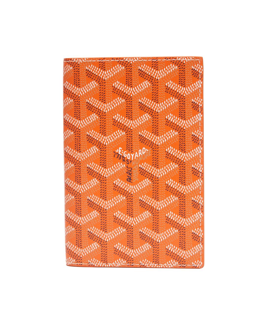 GOYARD Оранжевый кожаный кардхолдер, фото 6
