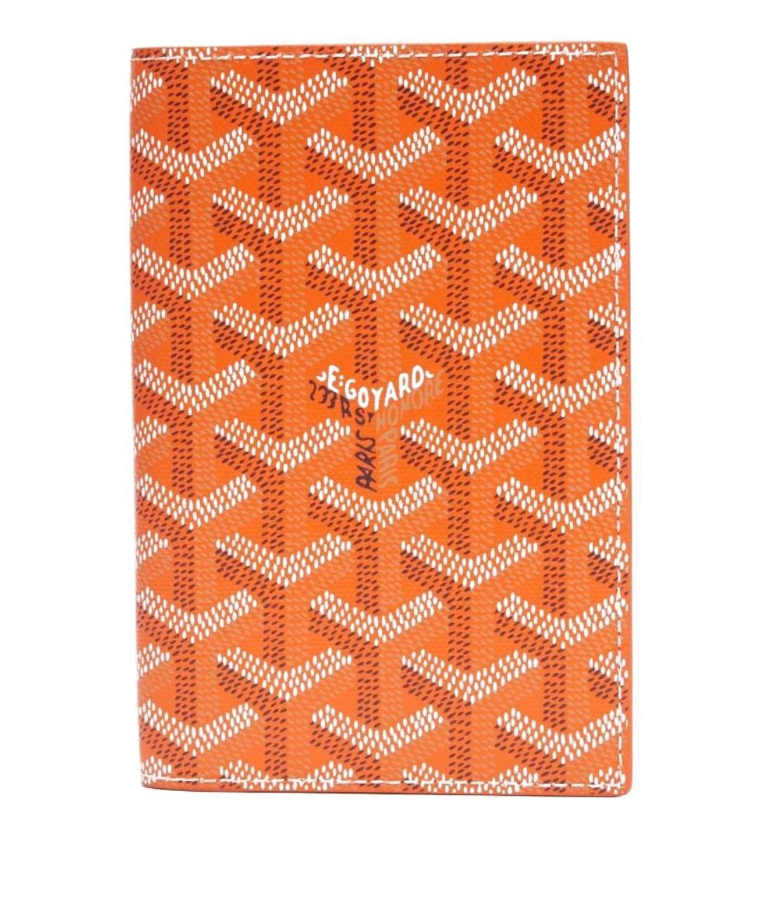 GOYARD Оранжевый кожаный кардхолдер, фото 1