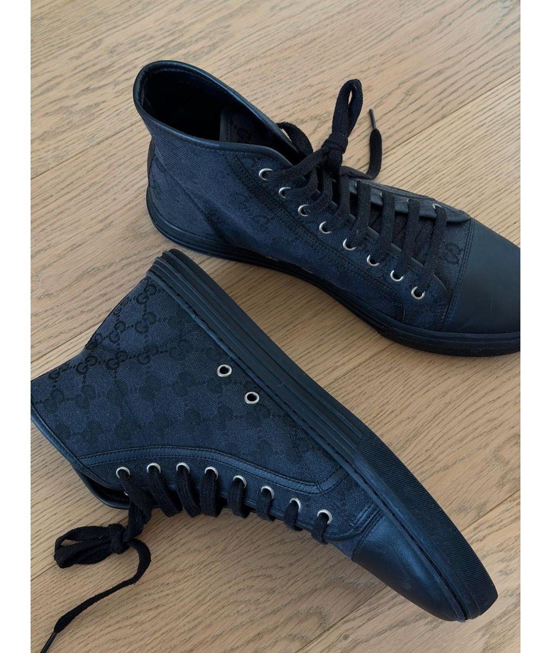 GUCCI Черные высокие кроссовки / кеды, фото 8