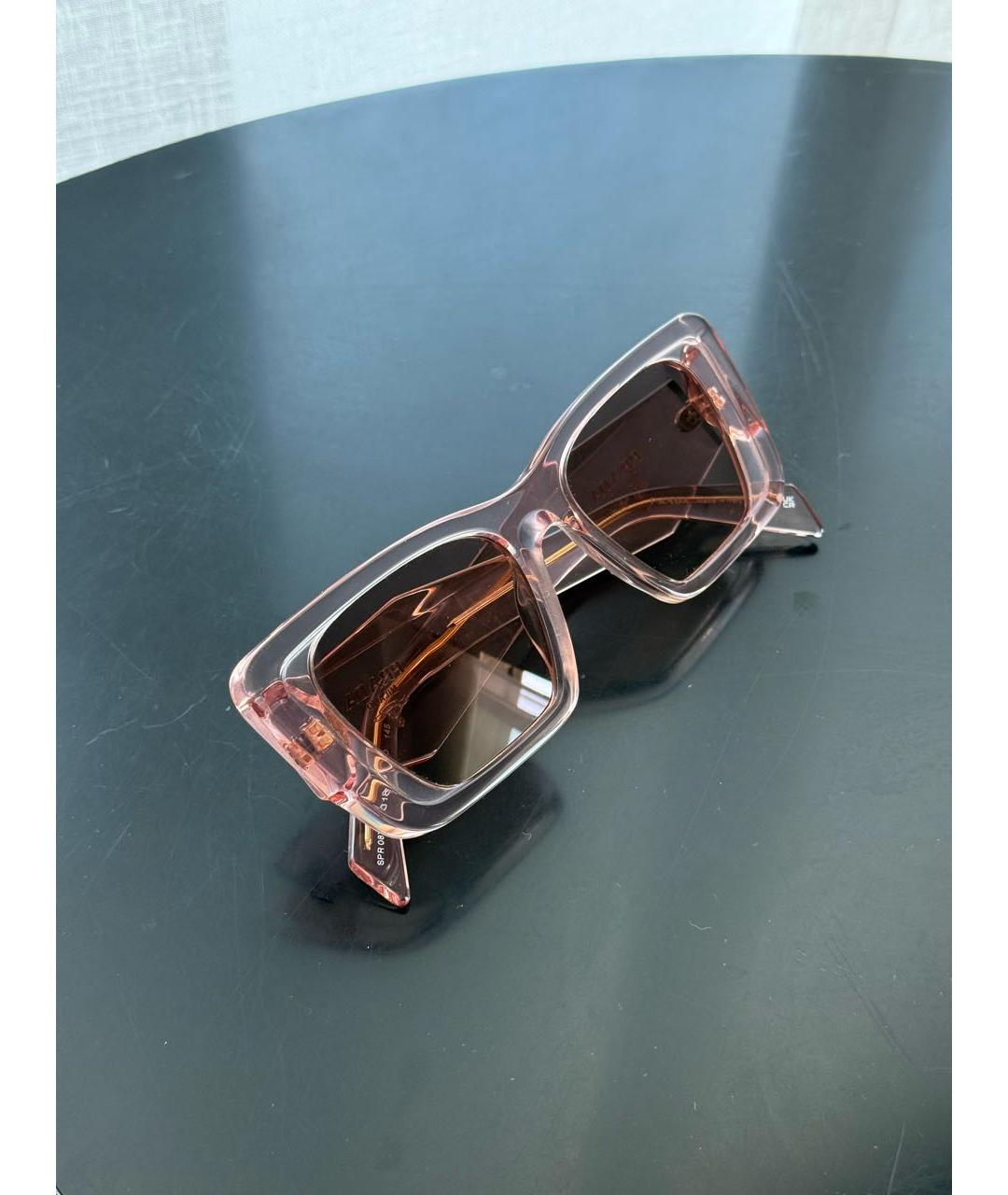 PRADA Розовые пластиковые солнцезащитные очки, фото 2