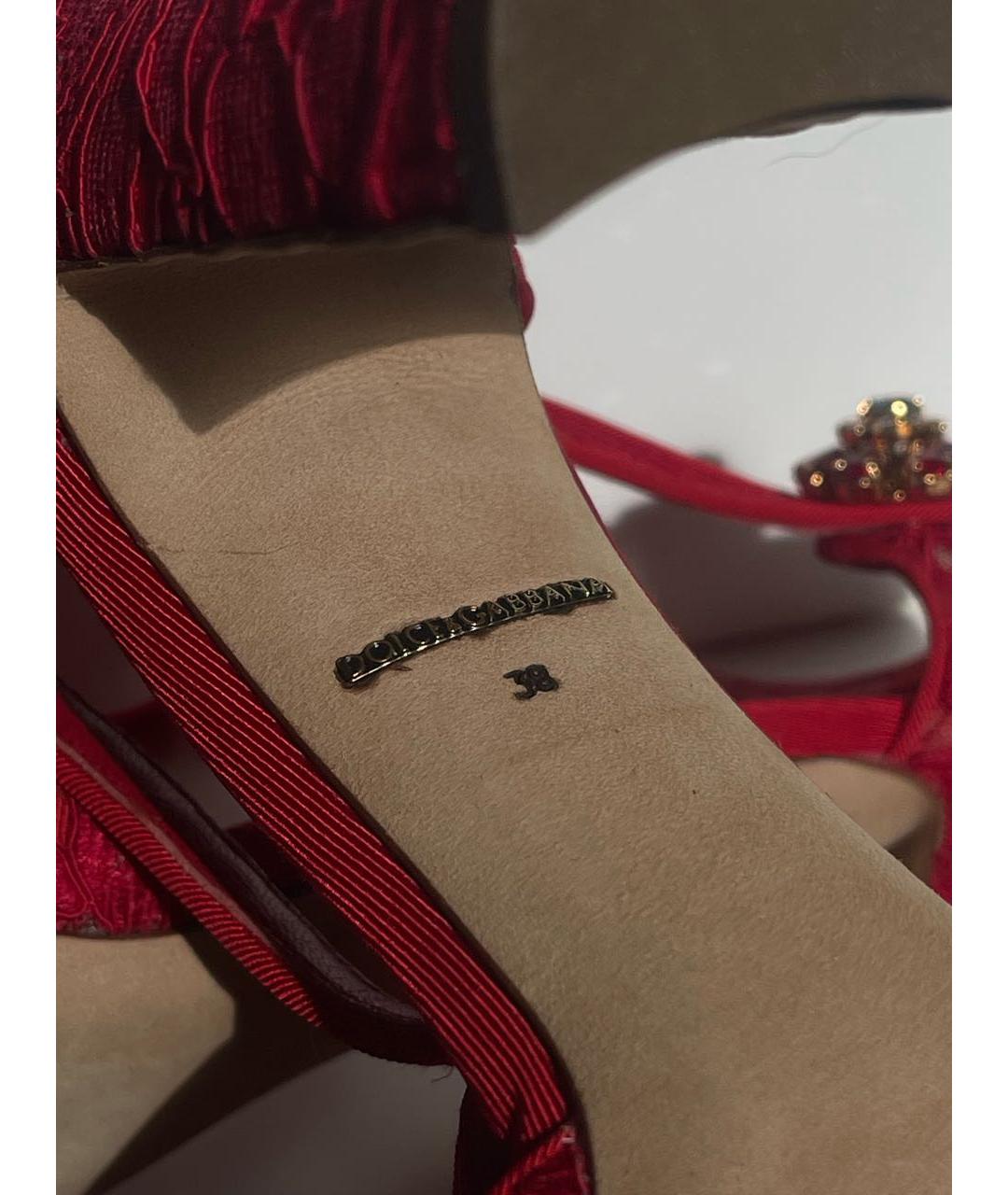 DOLCE&GABBANA Красные туфли, фото 5