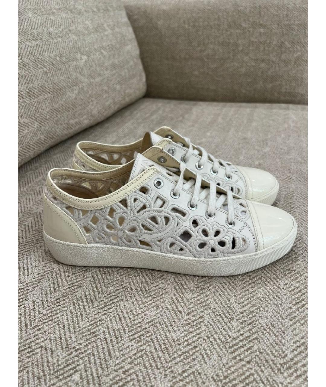 CHANEL Белые кожаные кеды, фото 9