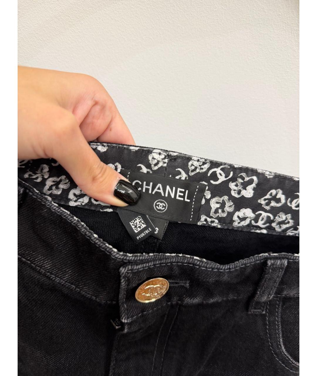 CHANEL Черные прямые джинсы, фото 5
