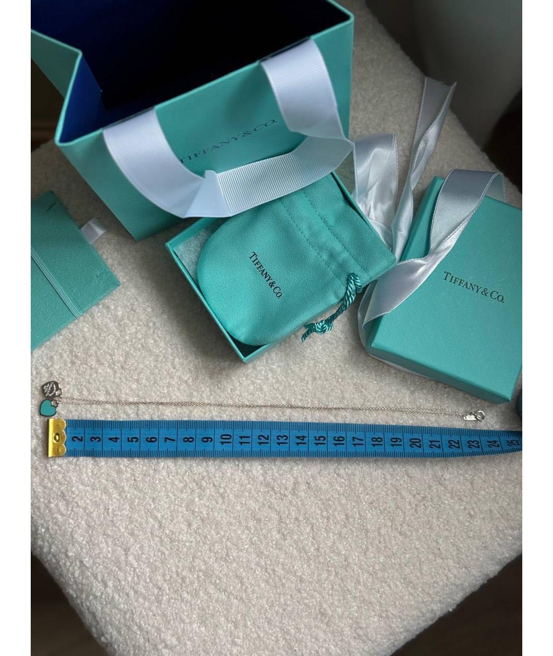 TIFFANY&CO Бирюзовая серебряная подвеска, фото 5