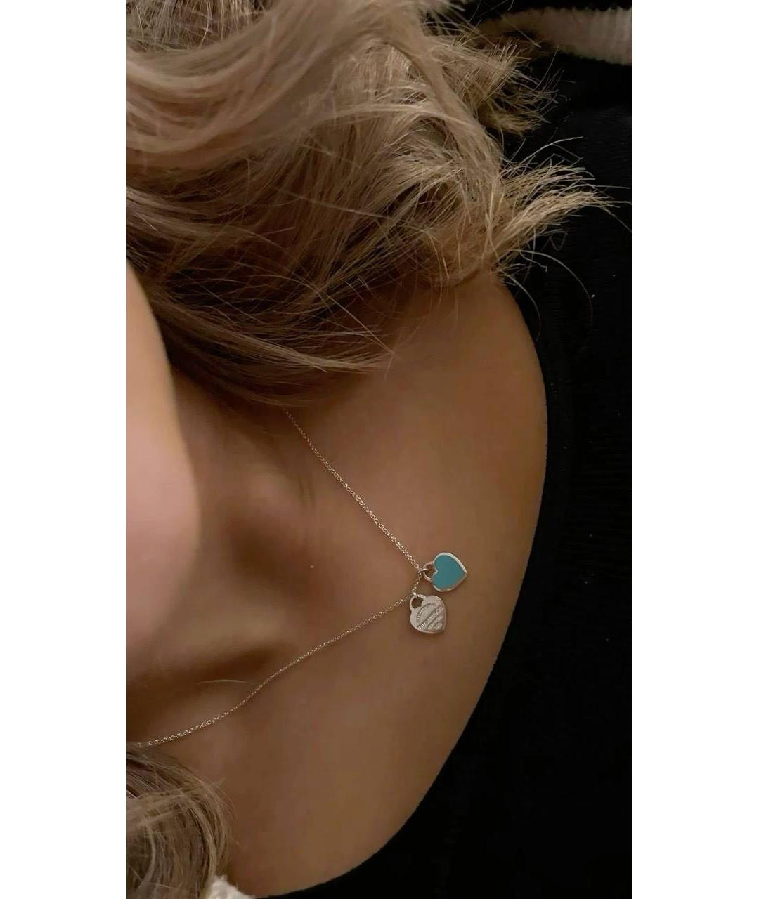 TIFFANY&CO Бирюзовая серебряная подвеска, фото 6
