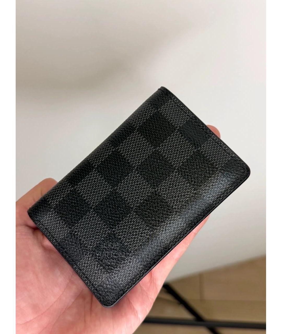 LOUIS VUITTON Антрацитовый кошелек, фото 3