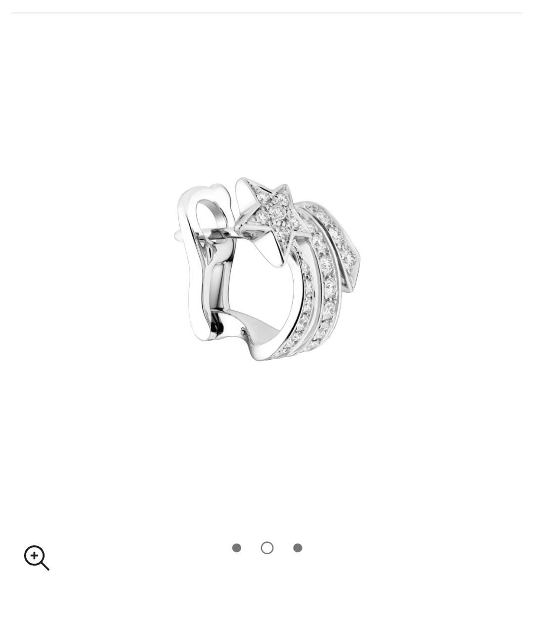 CHANEL Серебряные серьги из белого золота, фото 2