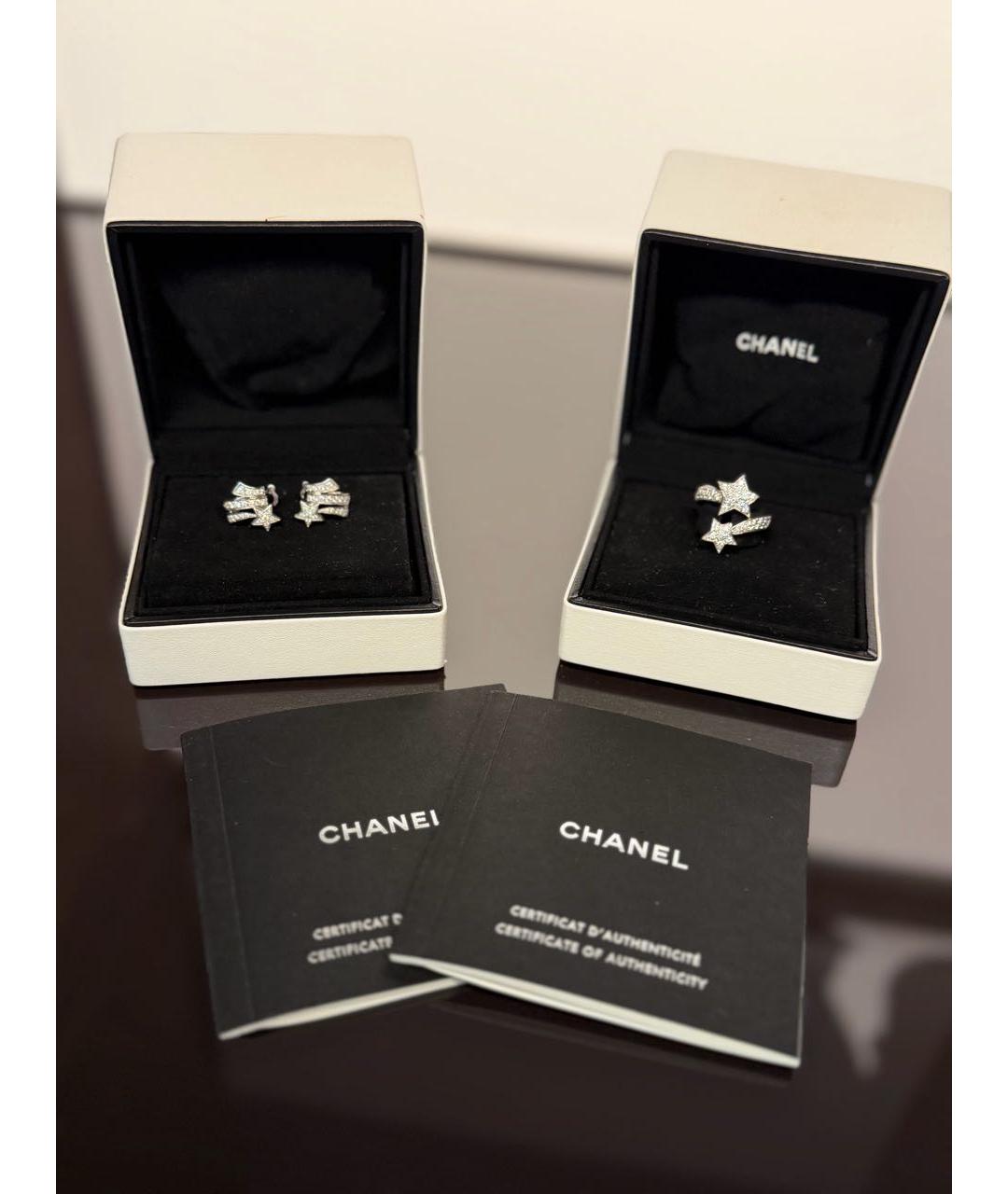 CHANEL Серебряные серьги из белого золота, фото 5