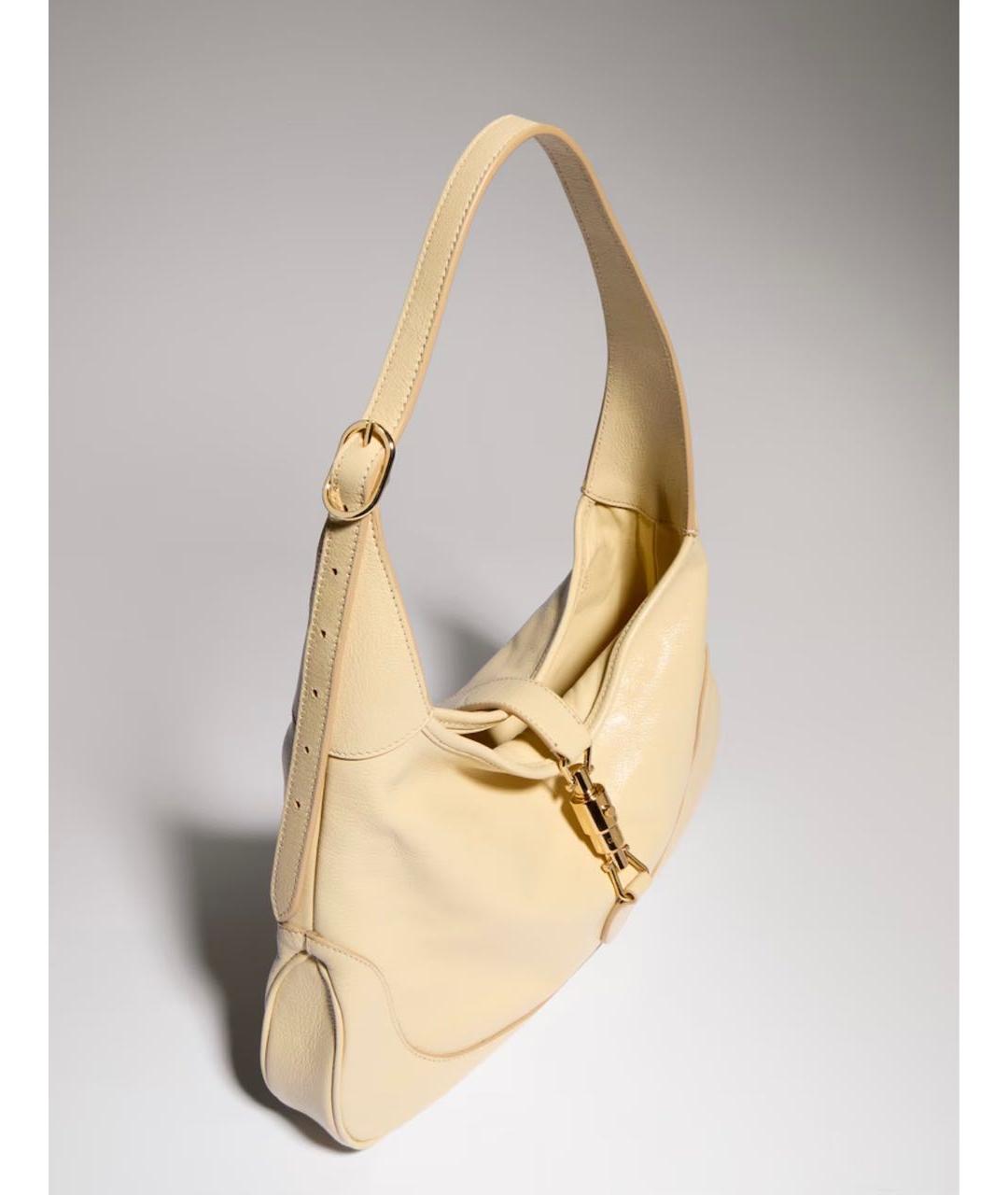 GUCCI Бежевая кожаная сумка через плечо, фото 2