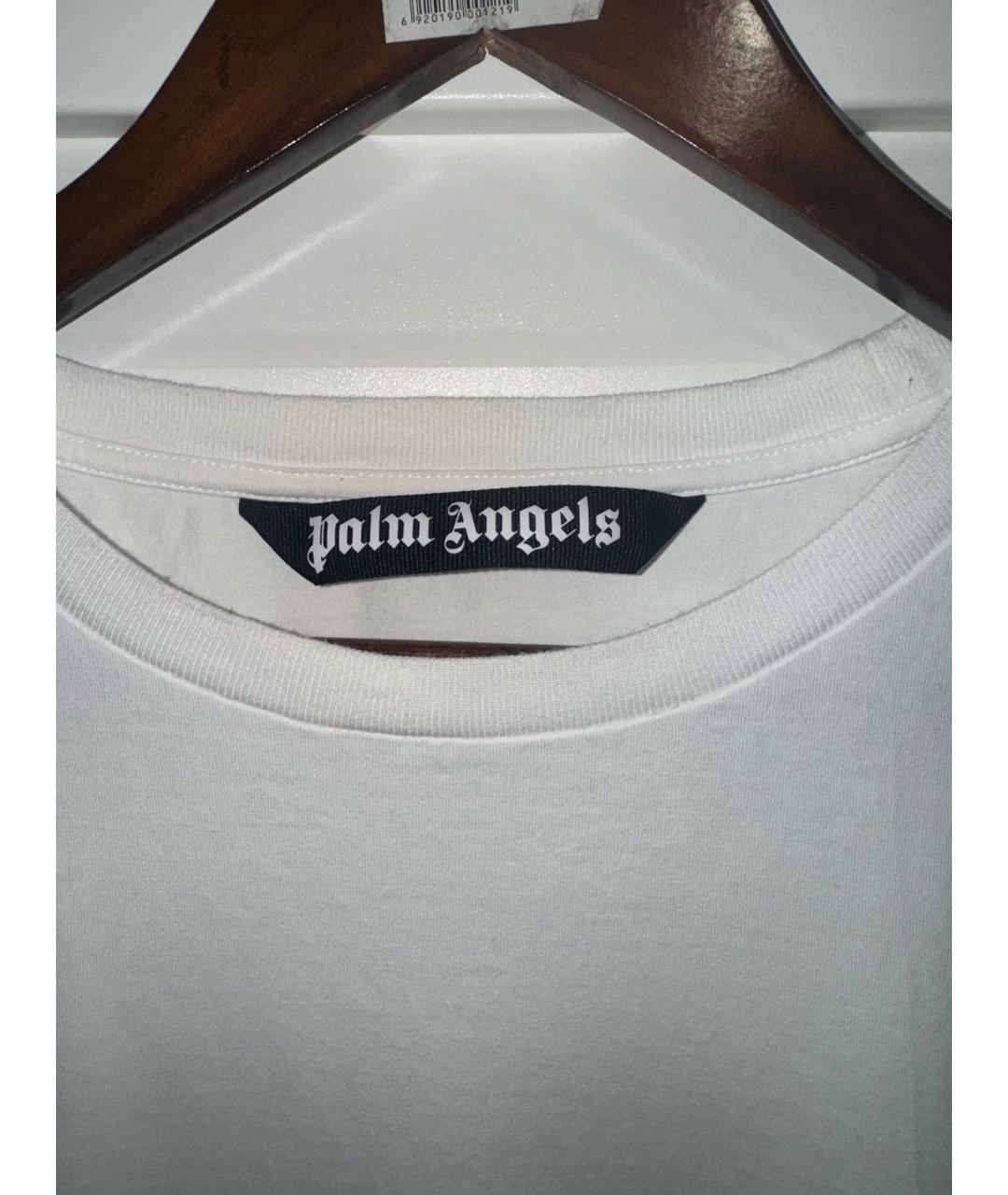PALM ANGELS Белая хлопковая футболка, фото 3