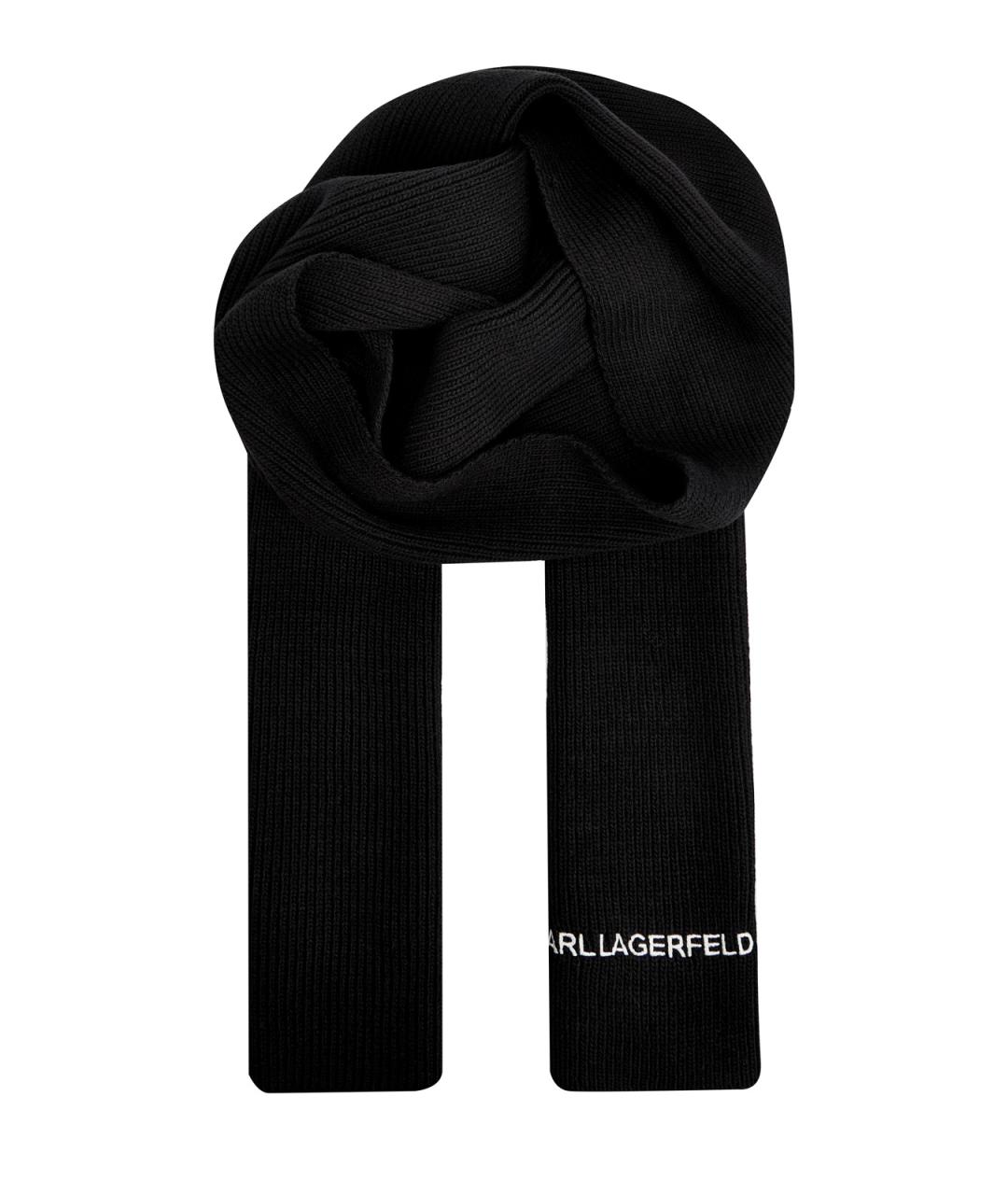 KARL LAGERFELD Черный шарф, фото 1