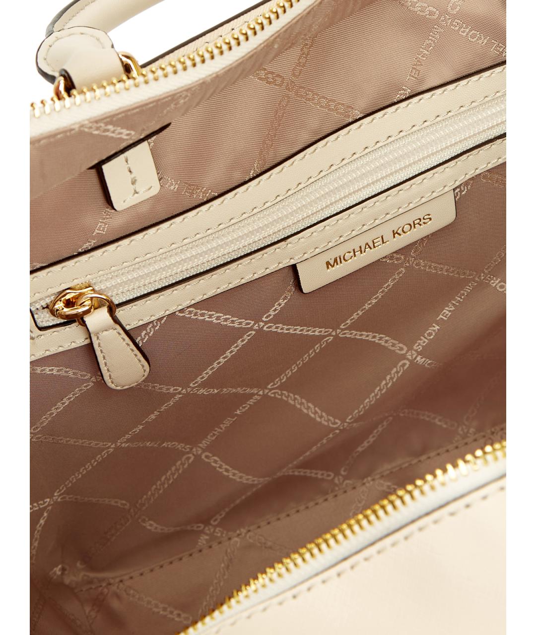MICHAEL MICHAEL KORS Белая кожаная сумка тоут, фото 7