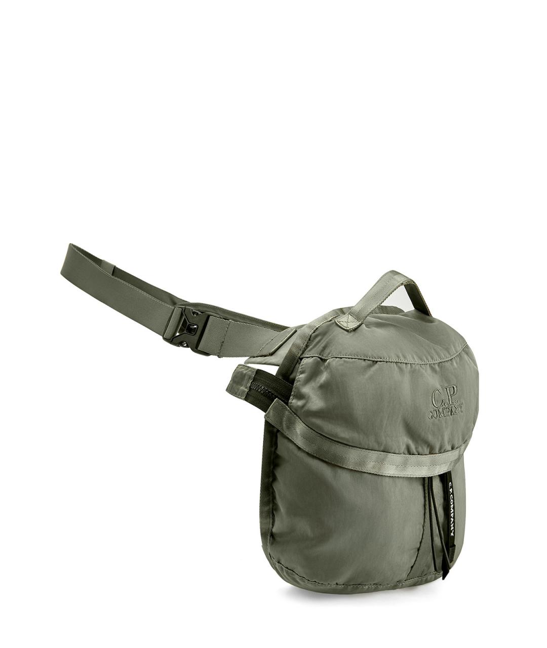 CP COMPANY Зеленая синтетическая барсетка, фото 3