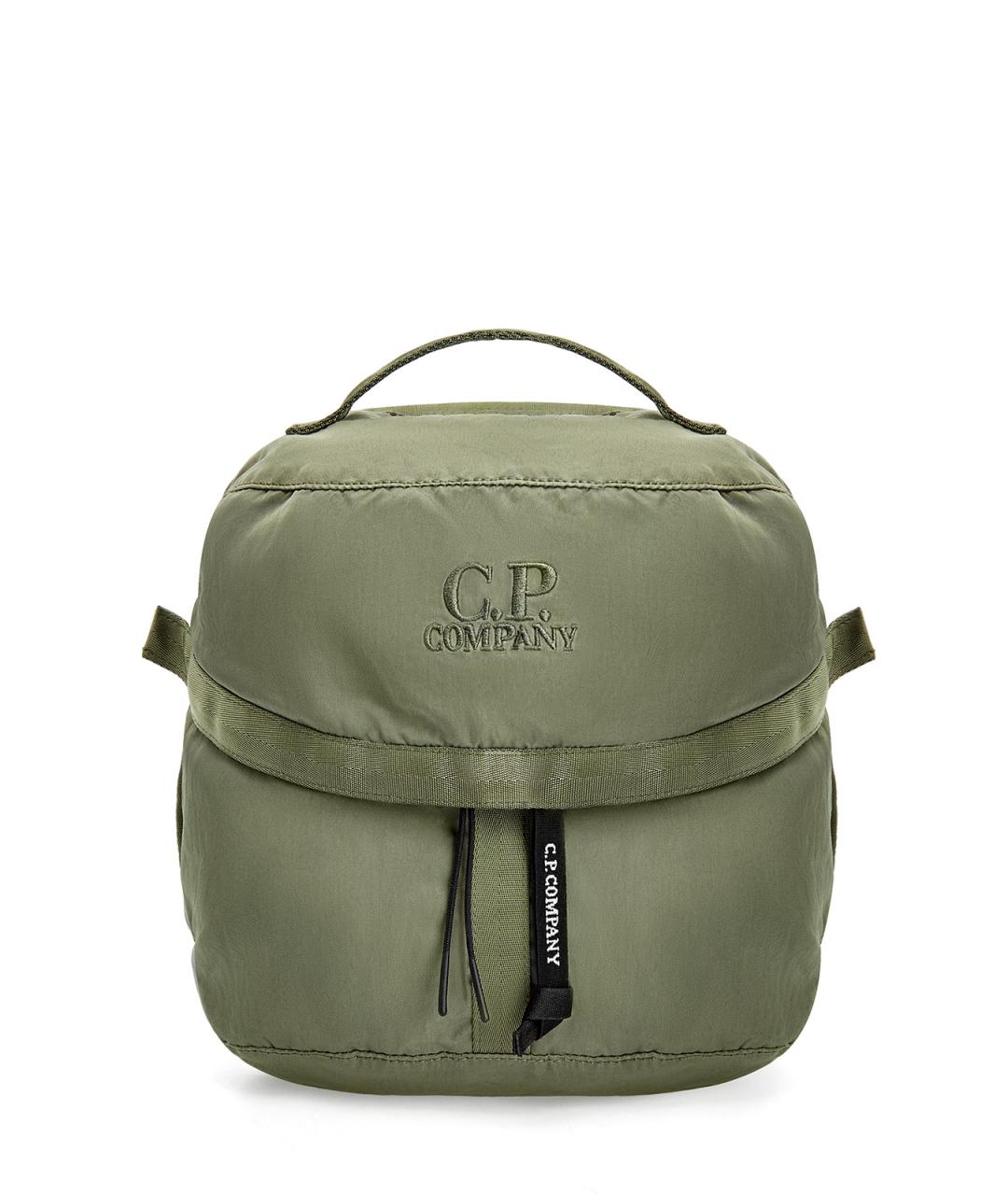 CP COMPANY Зеленая синтетическая барсетка, фото 1