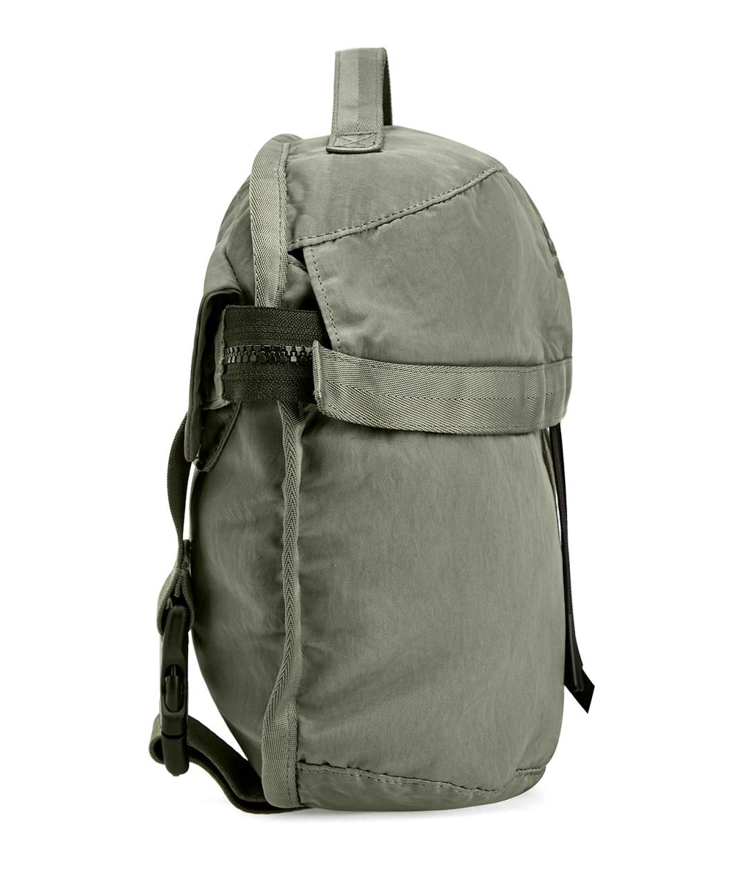 CP COMPANY Зеленая синтетическая барсетка, фото 4