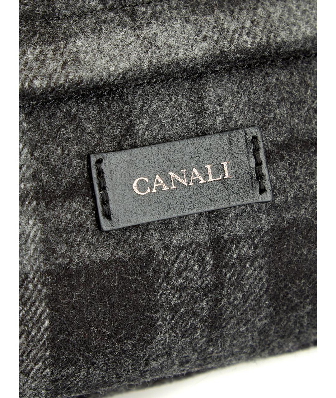 CANALI Серая шерстяная барсетка, фото 6
