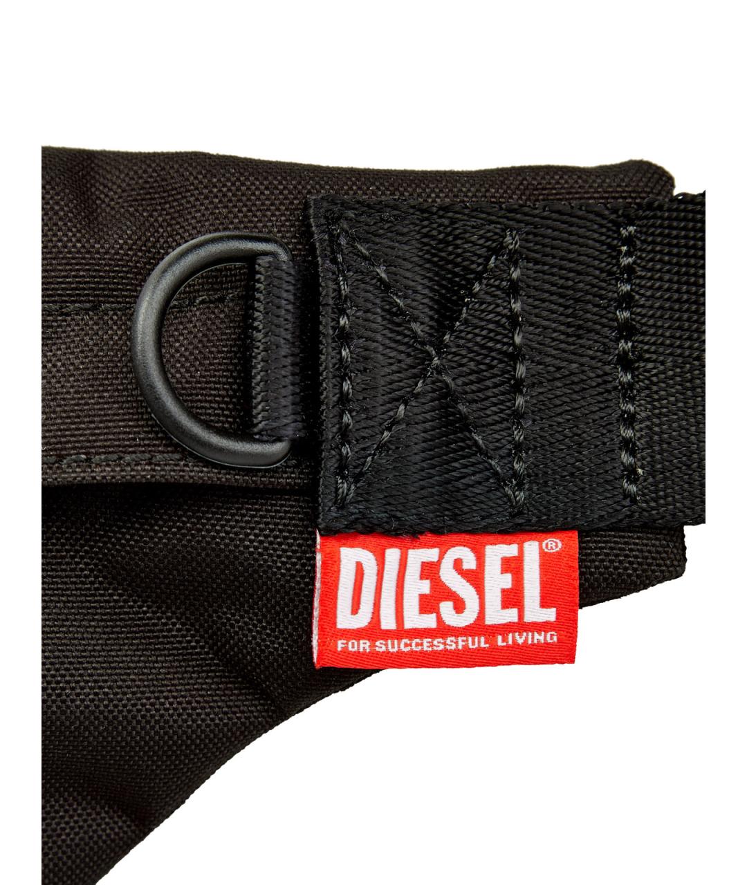 DIESEL Черная синтетическая барсетка, фото 6