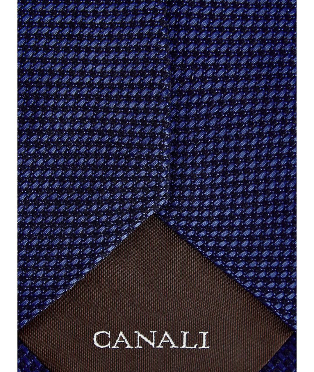 CANALI Синий шелковый галстук, фото 3
