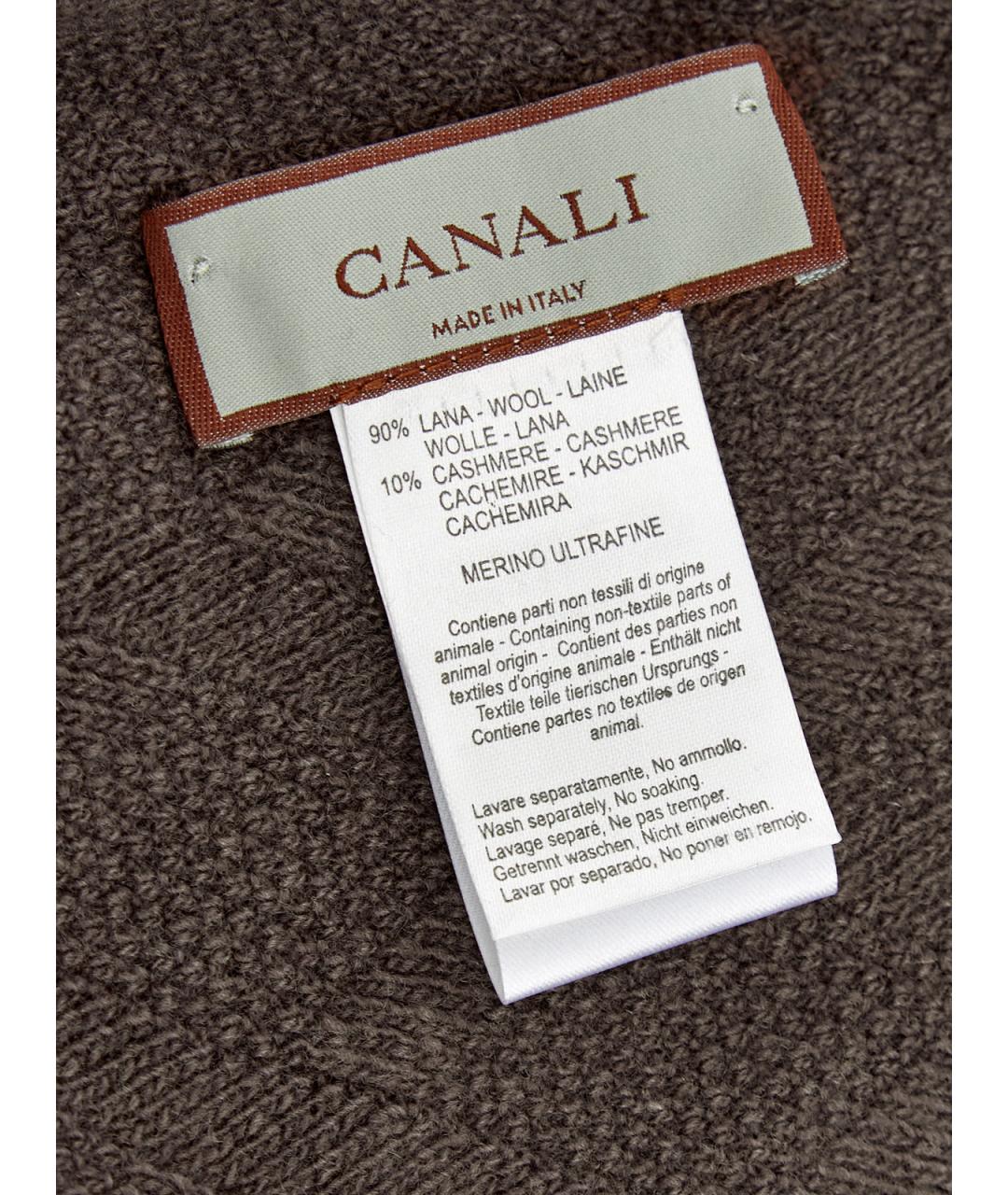 CANALI Коричневая шерстяная шапка, фото 4