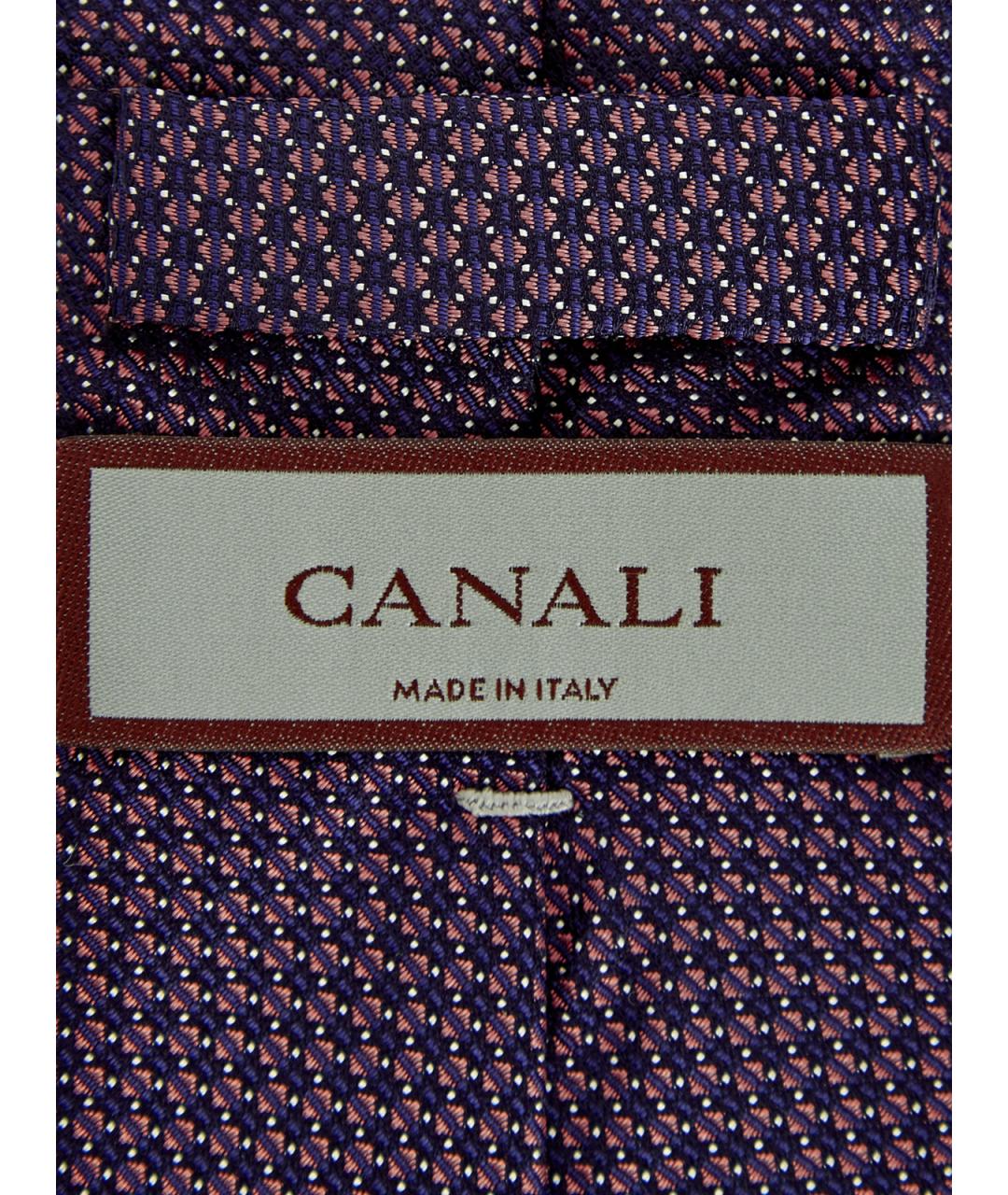 CANALI Фиолетовый шелковый галстук, фото 3